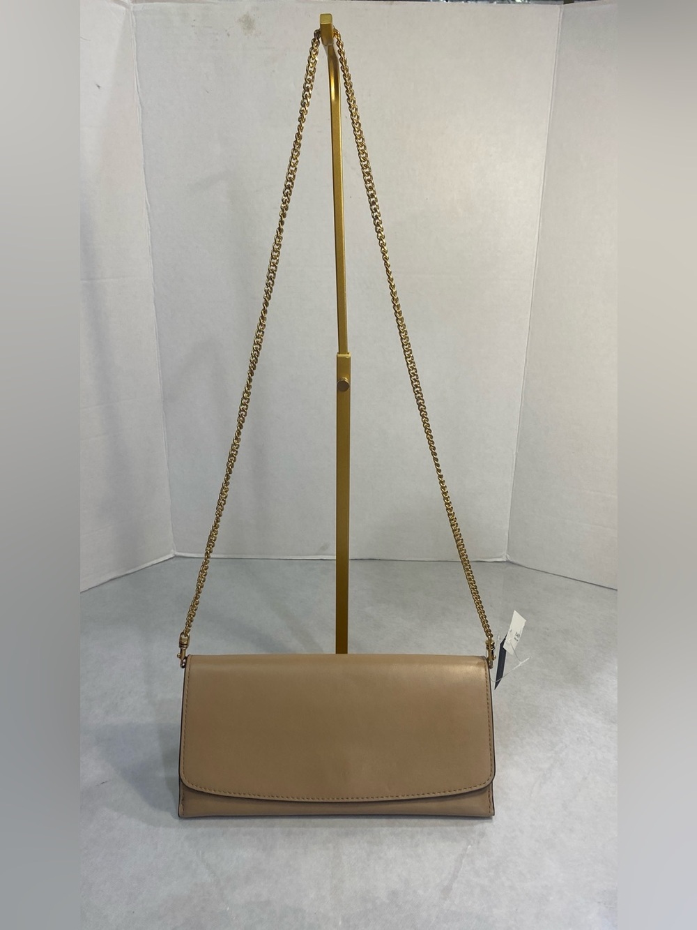 NEW Banana Republic Italian Leather Biscotti Chain Clutch
